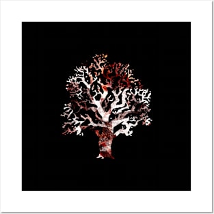 Tree Figure with Abstract Texture (trilithon 03) Posters and Art